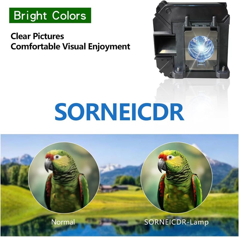 SORNEICDR مصباح بديل EL PLP68 لجهاز العرض متوافق مع EPSON EH-TW5900 EH-TW5910 EH-TW6000 EH-TW6000W EH-TW6100 H421A H421B H421C H421F H503B، أجهزة العرض PowerLite HC 3010/HC 3010e/HC 3020/HC 3020e - Image 3